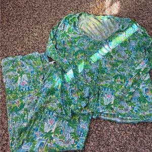Lilly Pulitzer Tropical Print Pajama Set